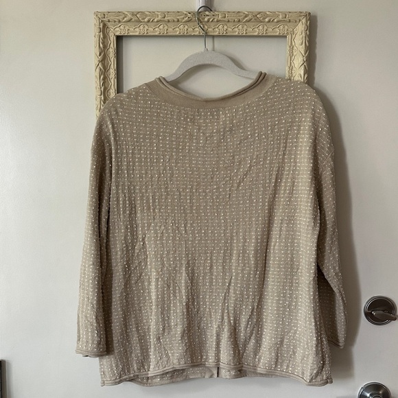 OLIVIA BY HABITAT | Beige Textured Cardigan with Large Buttons - Picture 8 of 10